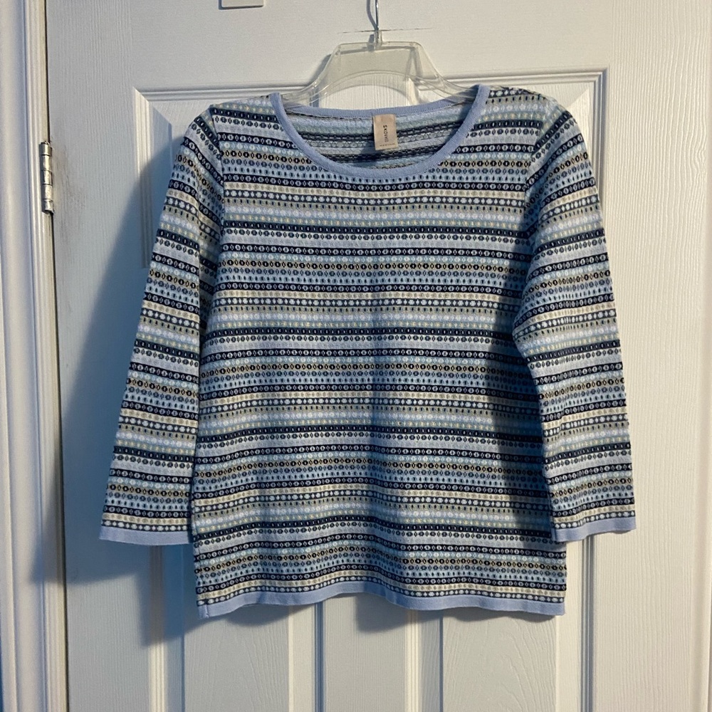 Skovhuus Women’s Striped Multi-Colour Patterned Long Sleeve Sweater Size M